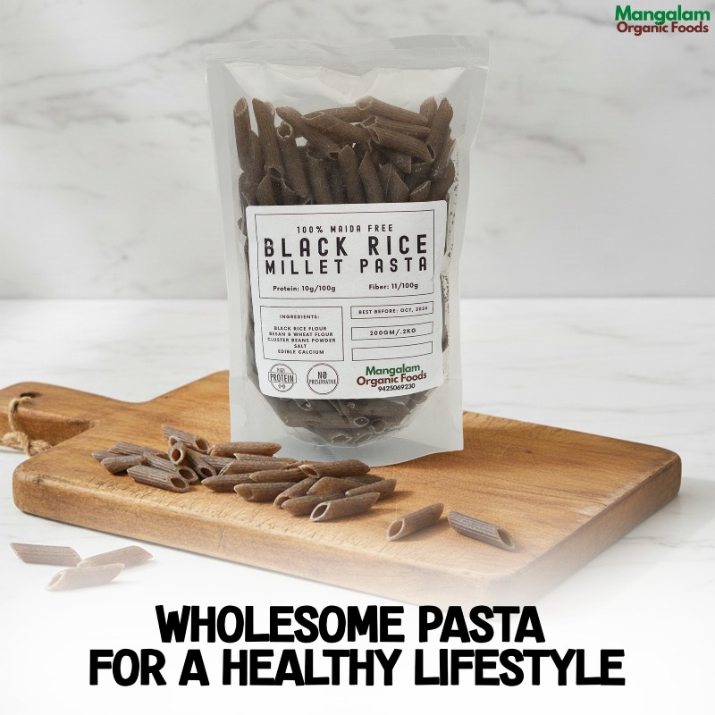 Black Rice Millet Pasta