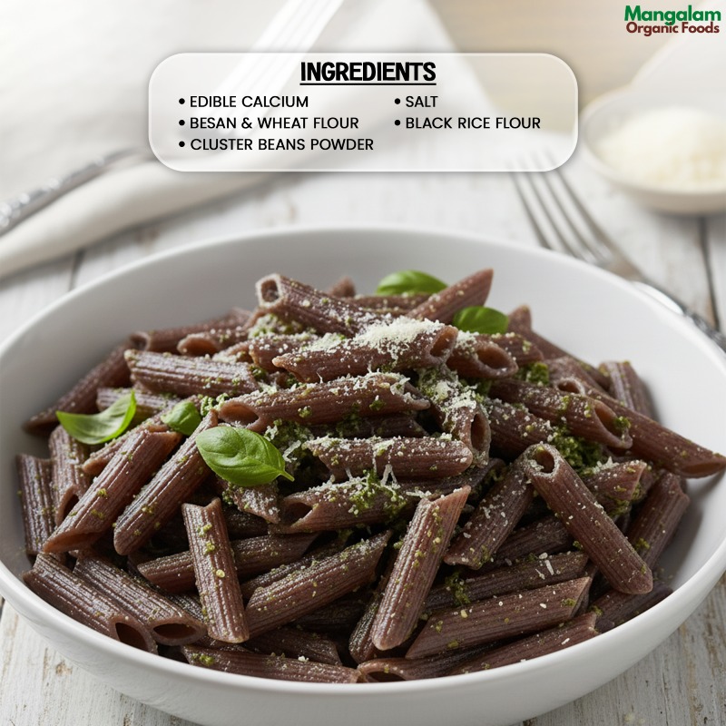 Black Rice Millet Pasta